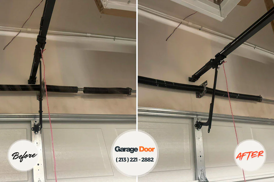 Before and after: garage door repair Taylor Creek, OH